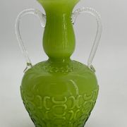 Vintage Opalina Fiorantina glass vase