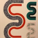 Original lithograph with signed embossing Kumi Sugai, S (3), 1990