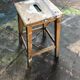 Tabouret vintage, bois manufrance