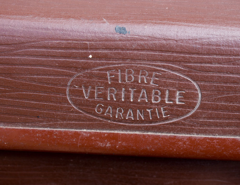 Authentic old suitcase 70 cm real fiber