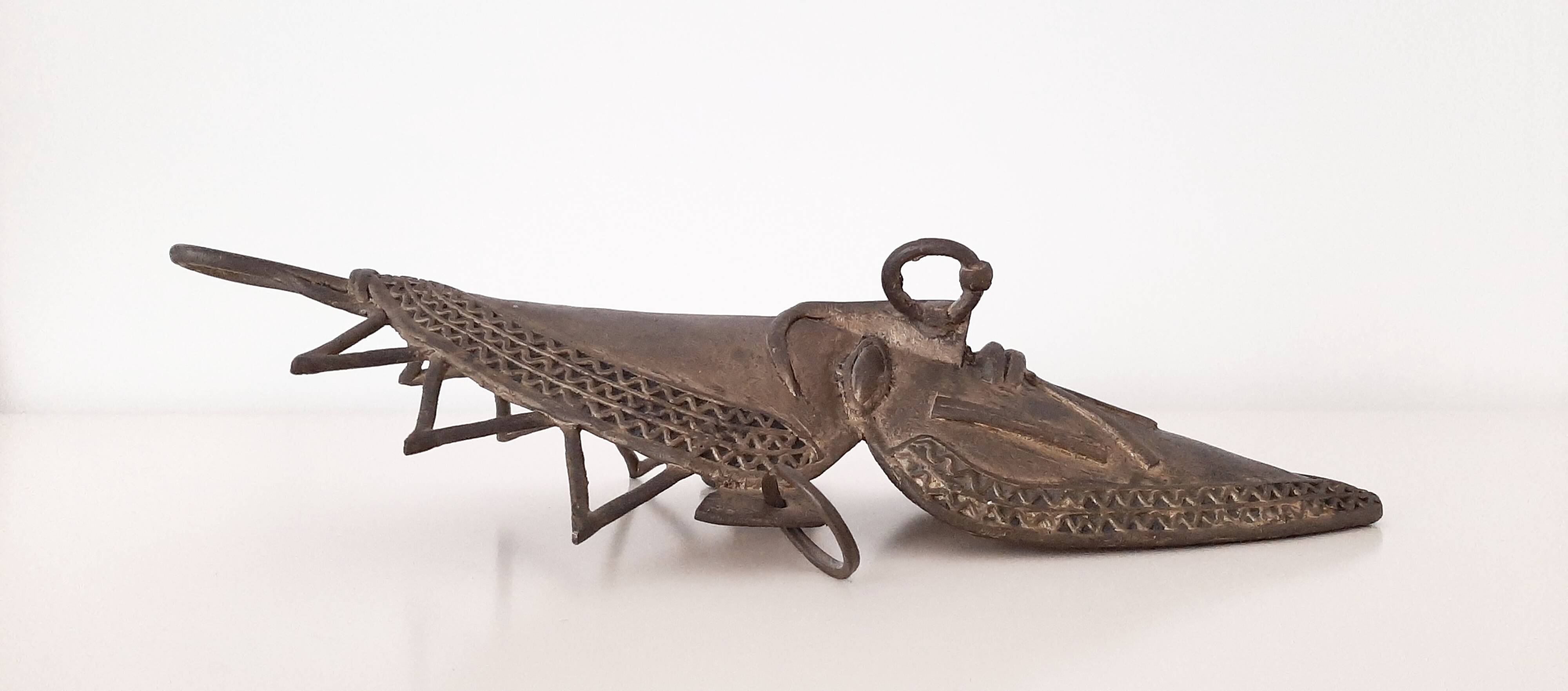 bronze mask, African art H33.5cm