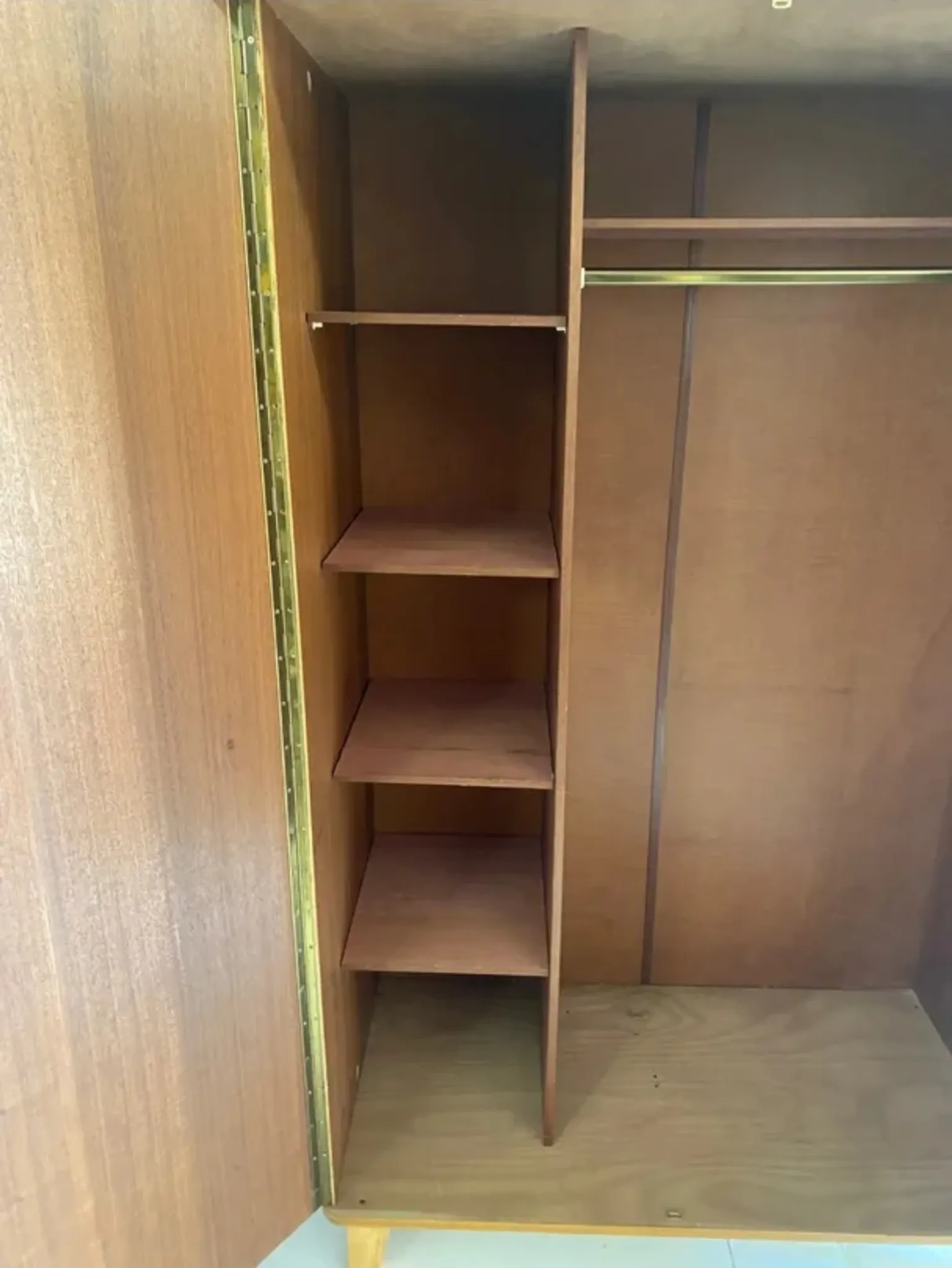 Vintage wardrobe with tapered legs