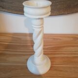 Vintage white wood candle holder