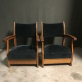 Pair of 1930's Dutch lounge chairs