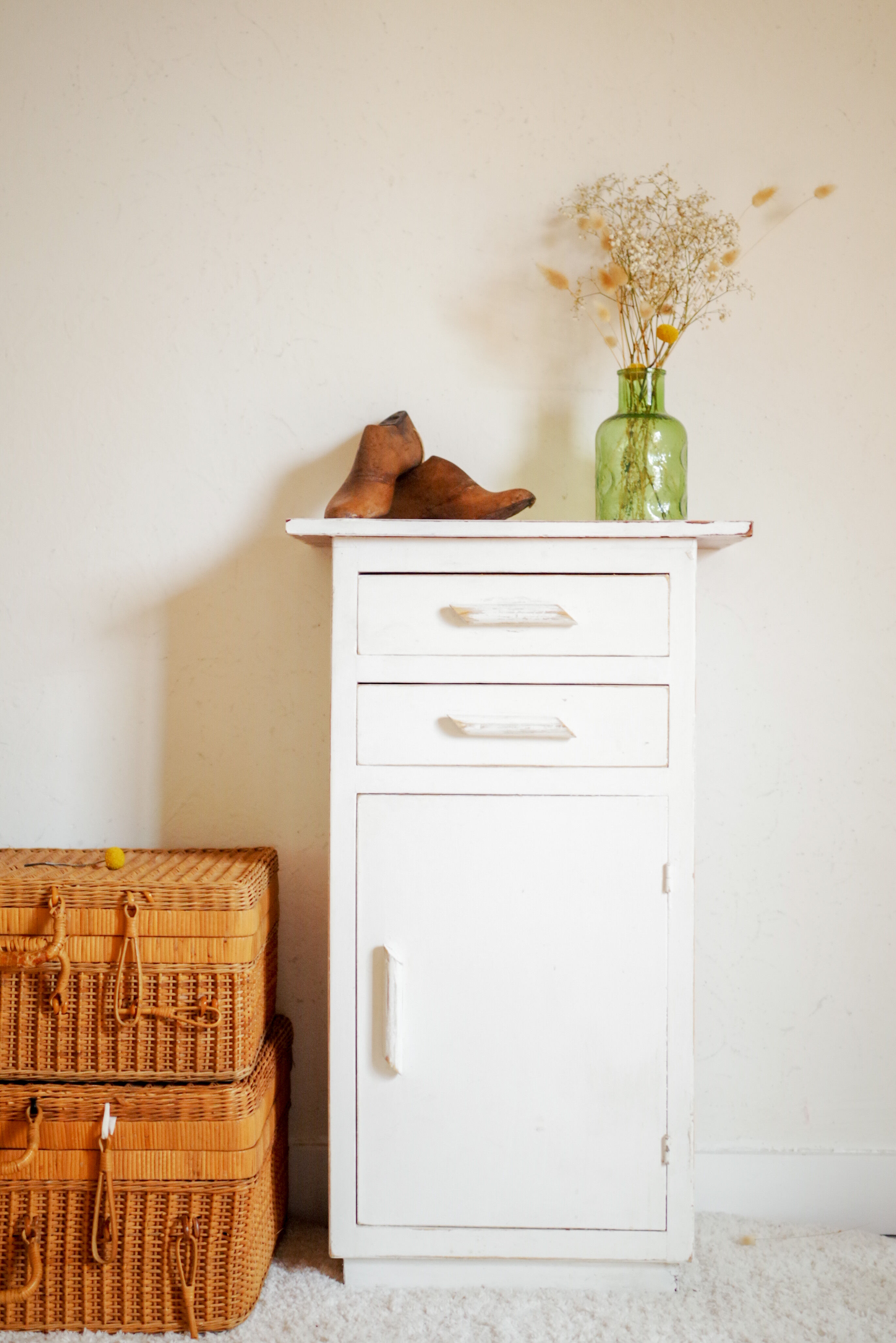 Small antique furniture, wooden clothing