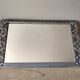 Mirror Art Deco silvered-frame wood and silver mouldings-rectangular ice years 1930 36x59cm