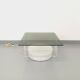 Vintage Italian square illuminated coffee table in glass and plexiglass