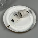 Lampe de plafond des années 1960/1970, montage encastré, verre, métal, design Space Age