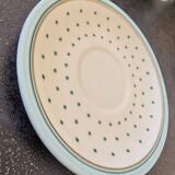 Set of polka dot porcelain cups and plates