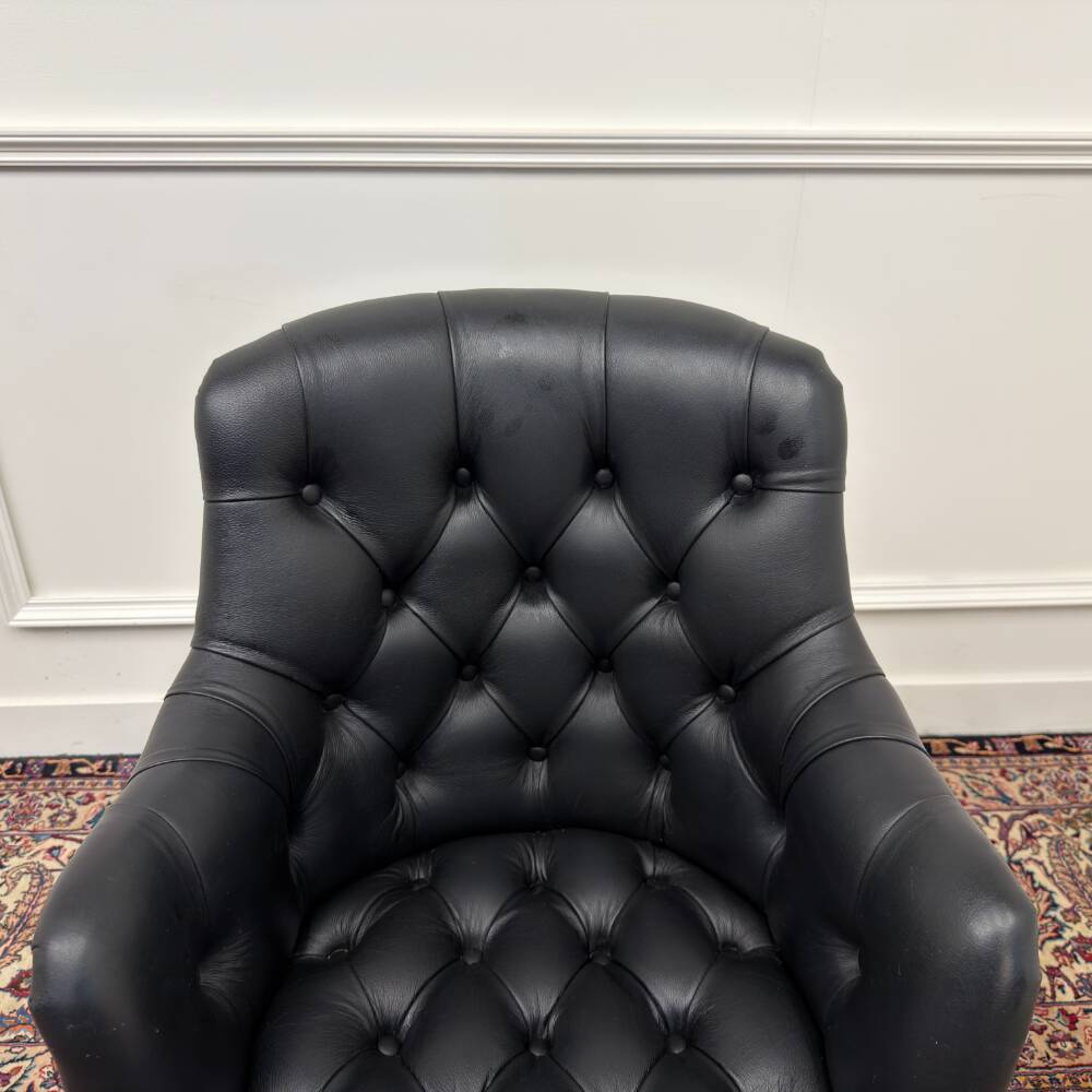 Chaise de bureau Chesterfield noire