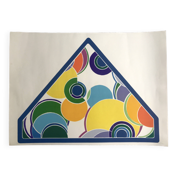 John Harrison LEVEE, Pyramid, 1970. Original screenprint signed in pencil