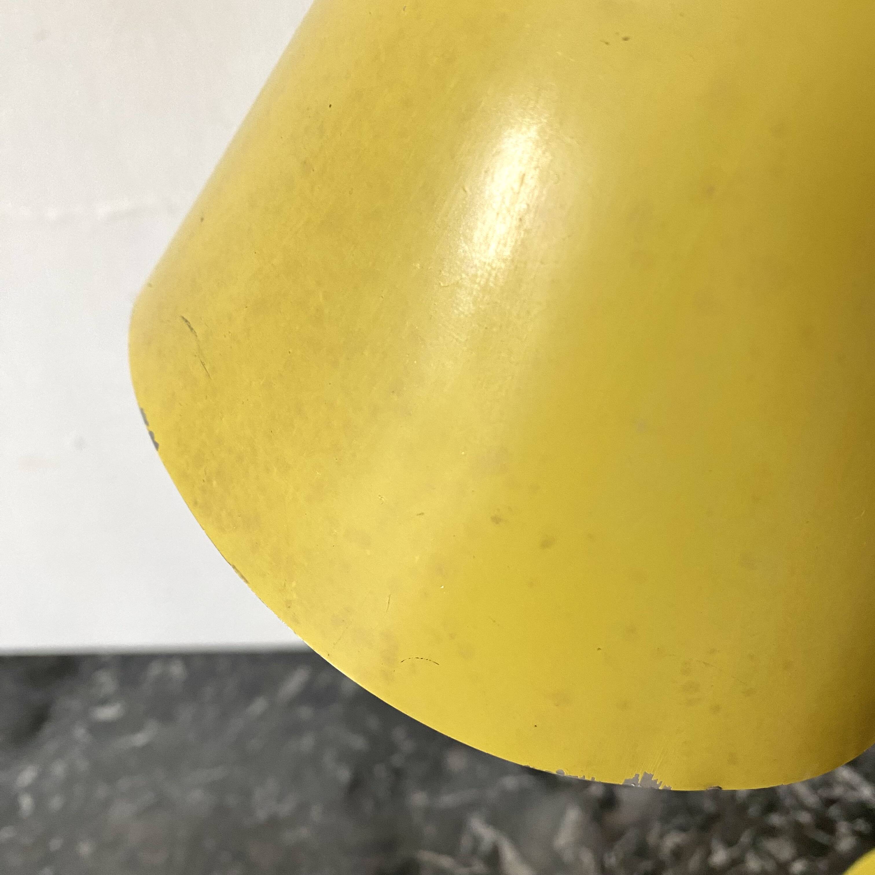 Yellow metal desk lamp, 1950s-1960s