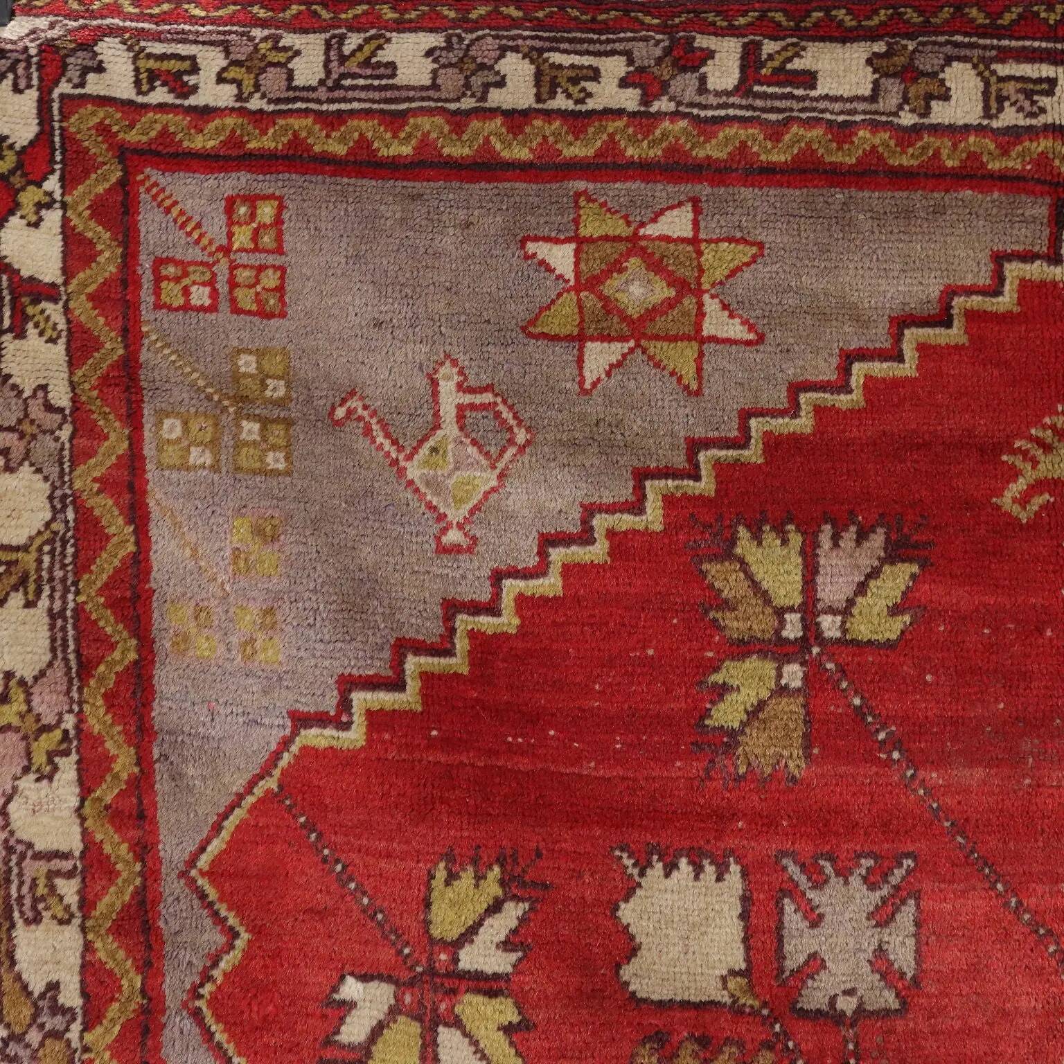 Tapis Kula ancien en laine, gros nœud, Turquie, 75 x 47 In