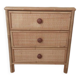 Rattan bedside table