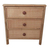 Table de chevet en rotin