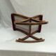 Wooden swing tabou/rest feet and dark red fabric dimension: H-38xL-54xPr-35cm-