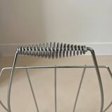 Chromed metal magazine rack from the 80s