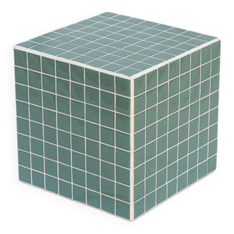 Cube green celadon side table 33 x 33 cm