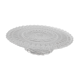 Assiette sur piedouche en verre moulé