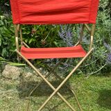 Vintage orange folding camping chair