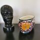 Vintage flowery ceramic from Schramberg, Jar, Planter, Cache Pot.