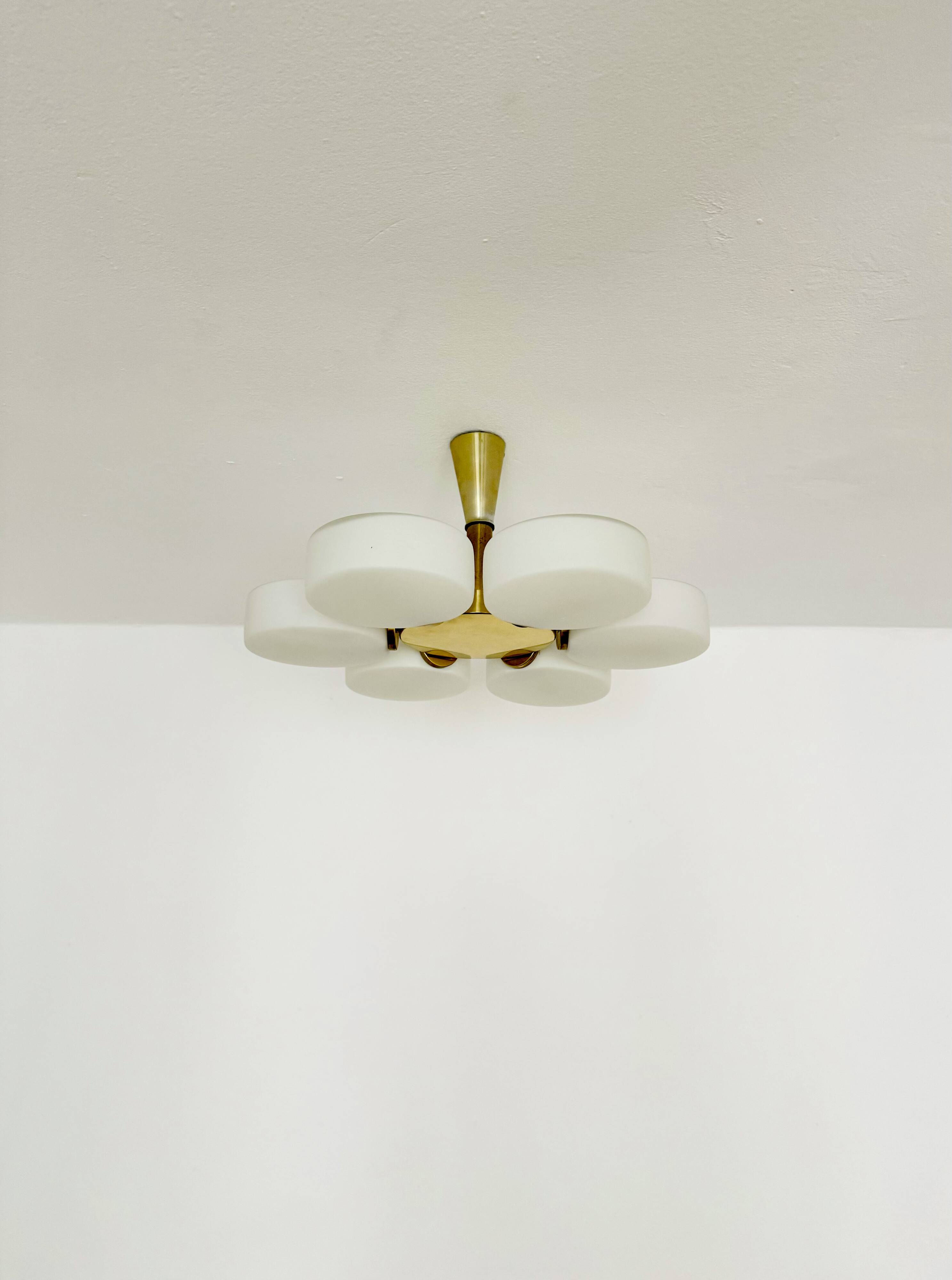 Opaline Sputnik Chandelier by Kaiser Leuchten
