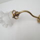 Old gooseneck wall lamp and frosted white glass tulip
