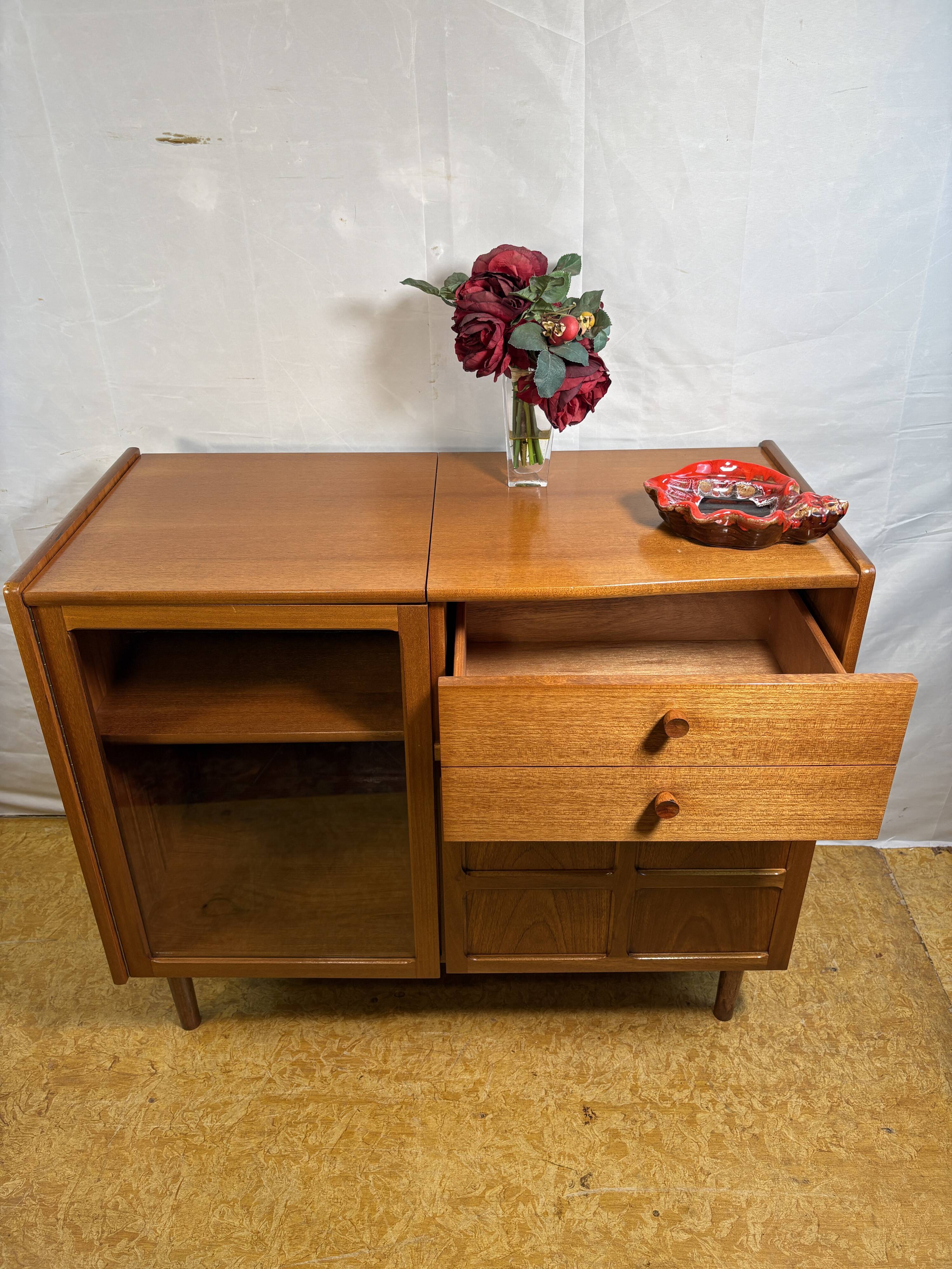 Vintage Retro Nathan Teak Music Cabinet | Circa 1960 | Mid-Century Design