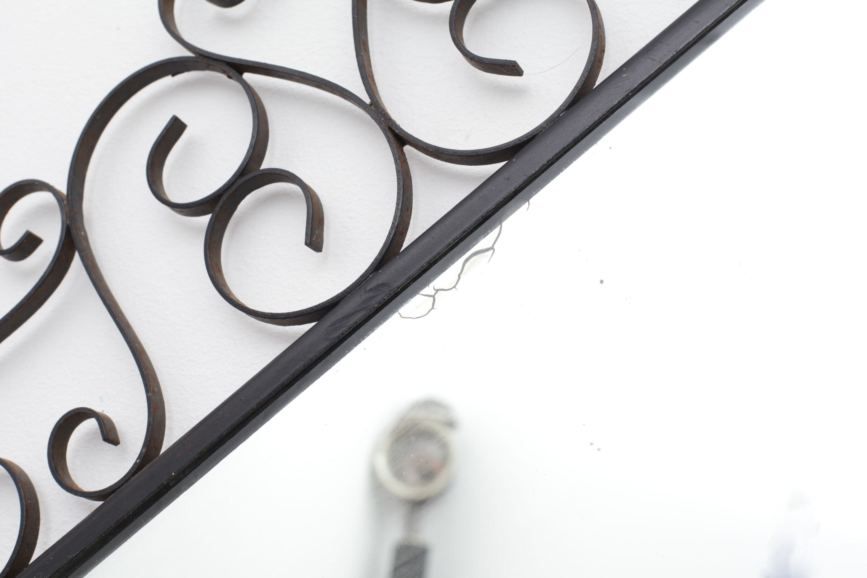 Chaty Vallauris wrought iron mirror 38cm