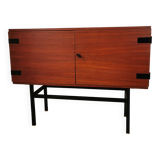 Small teak and metal sideboard, 70s