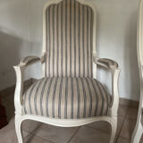 2 Voltaire armchairs redone by professional upholsterer