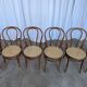 Set of 6 Bentwood Dining Chairs with Cane Seat / Bistro Thonet Style Chairs