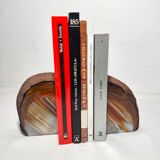 Paire de serre-livres en agate. Espagne, années 1970