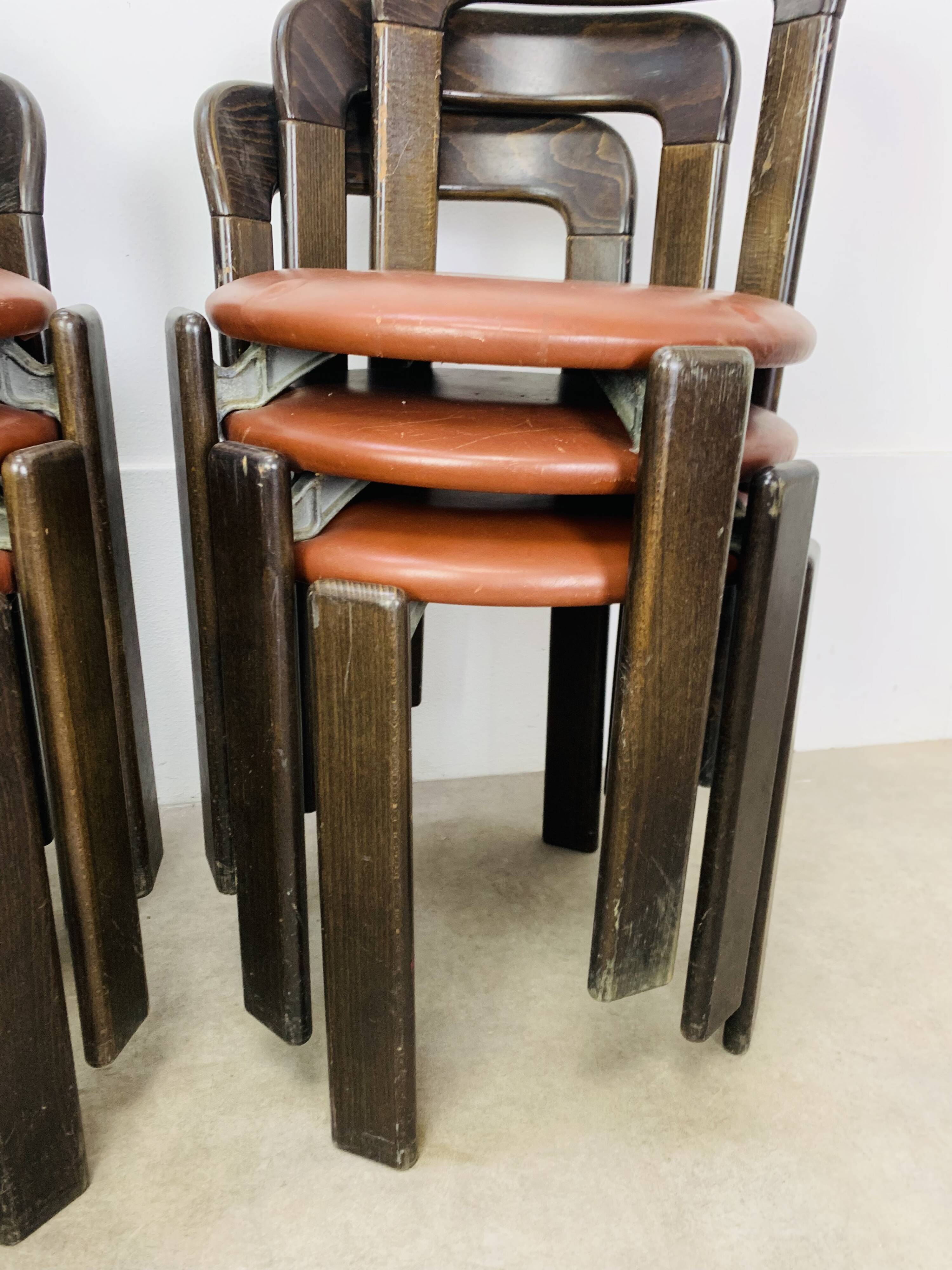 8 Bruno Rey chairs for Dietiker, workshop "Chair from Stein am Rhein"