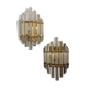 Pair of Benini wall lamps, murano glass Italy 1970s