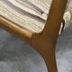 Ensemble de 4 chaises de salle à manger danoises en teck avec tissu d'origine, années 1970