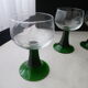 Set de 4 verres à vin d'Alsace Décor gravé Jambe balustre