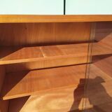 Vintage glass bookcase - Wood