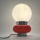 Murano Glass Red Table Lamp Mazzega, 60s