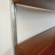 Wall shelf library with vintage ARP Minvielle secretary bar