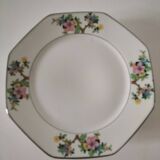 Vierzon porcelain footed plate – Edgar Gaucher, 1950s