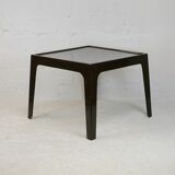 Fiberglass table, brown, France, circa 1970
