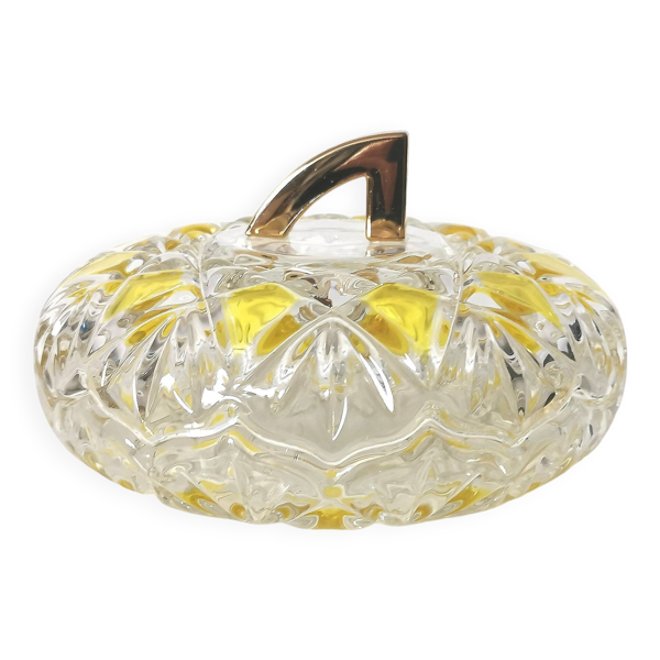 Bonbonnière, sucrier en verre transparent à facettes