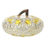 Bonbonnière, sucrier en verre transparent à facettes