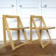 Paire de chaises pliantes vintage