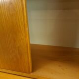 Armoire en placage Hellerau avec pieds et tiroirs en acier