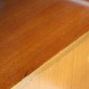 Scandinavian sideboard in solid teak wood and brass, 1950s Swedish vintage