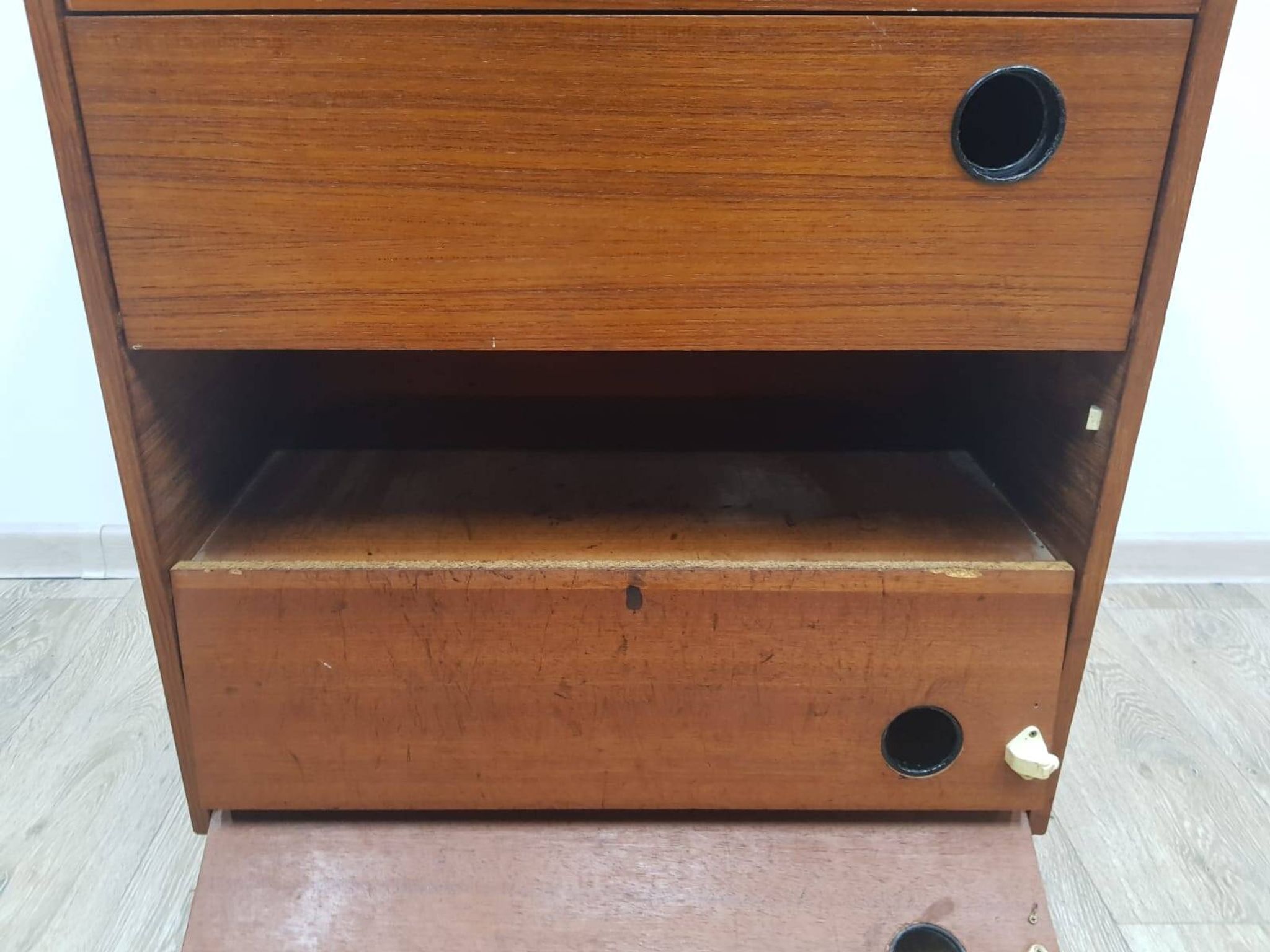 Vintage Teak shoe cabinet, Denmark, 1950s.