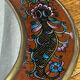 Miroir péruvien en bois et verre