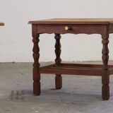 Pair of Vintage Danish Oak Bedside Tables with Drawer & Shelf, Kjærnulf style